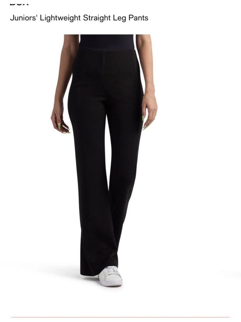 BCX Black Straight Leg Lightweight Pants